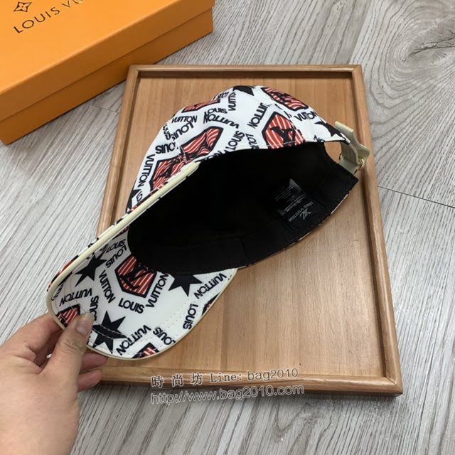 LV新品男士帽子 路易威登星星圖案棒球帽鴨舌帽  mm1330